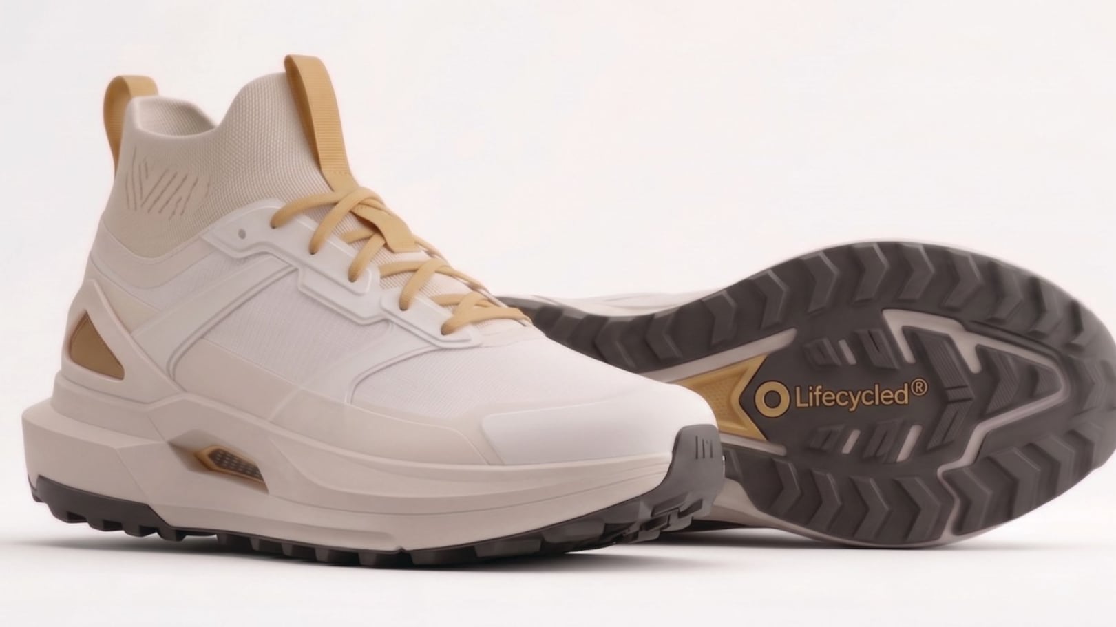 big white trainers and sole